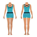 Wholesale Print Dance Top and Short Practice Wear Cheer Practice Uniforms Set Training Kids Girls Sportwear Set