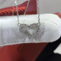 Silver 925 Original Total 2 Carat Passed Diamond Test D Color VVS1 Moissanite Heart Pendant Necklace for Women Luxury Jewelry