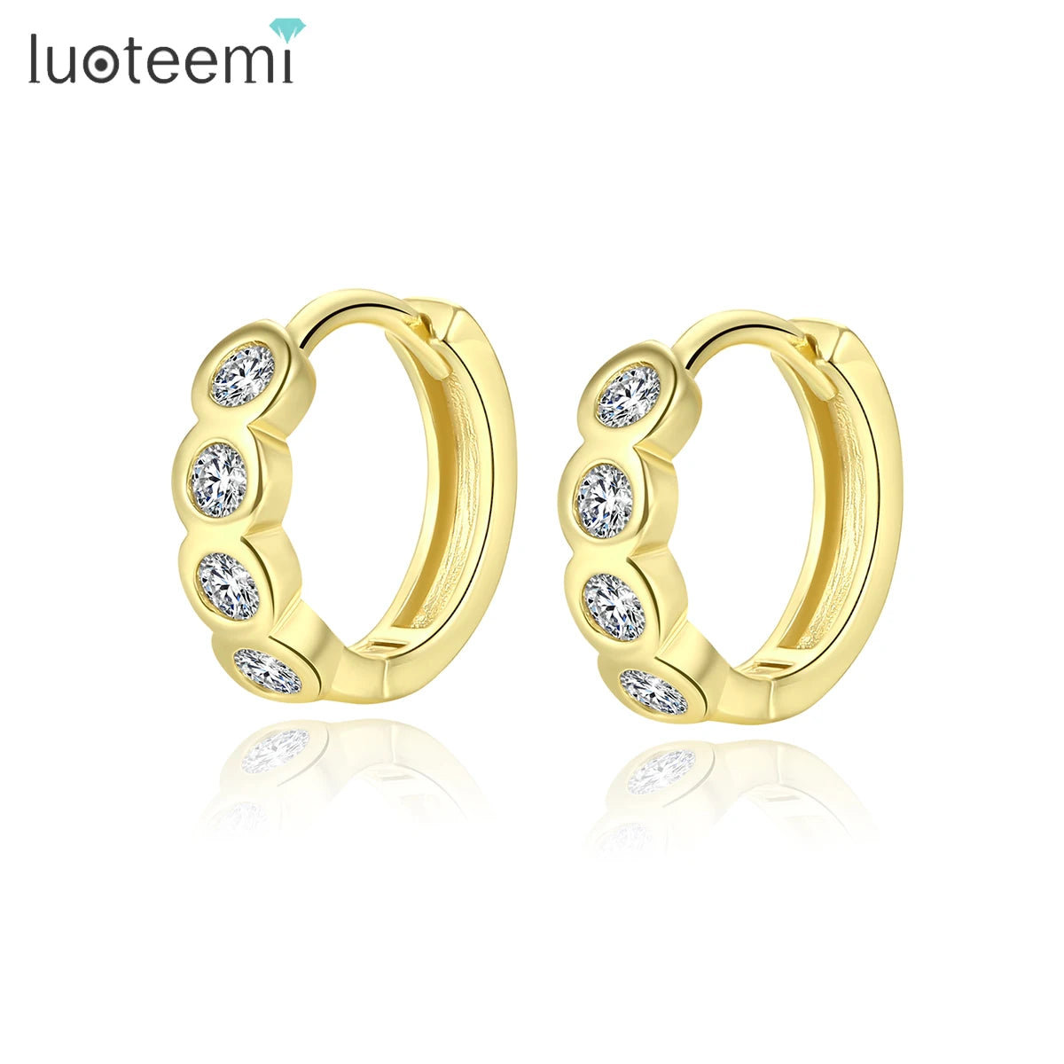 LUOTEEMI Black Girl Brass Small Hoop Clip Earrings Factory Directly Cheap Jewelry Earring Necklace Wholesale