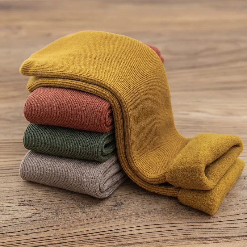 2023 New Winter Hot-selling Thick Thickened Warm Solid Color Mid-calf Socks Snow Socks