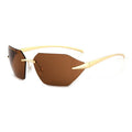 Trending UV400 Custom Shades Vintage Rimless Sunglasses for Men and Women with Transparent PC Frame Eyewear Fashion Eyeglasses