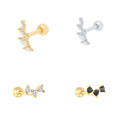 Single One Mini Size Dainty 925 Sterling Silver Stud Earring Fashion Jewelry Wholesale MegaBDM