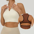 Women's Slim Fit Breathable Sleeveless Yoga Tank New Polo Collar Fitness Vest with Four-Way Stretch Lightweight Running Top
