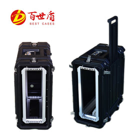 3U 4U 5U 6U 8U 10U OEM ODM Color IP65 Waterproof Shockproof 100kg Load-Bearing 19 Inch LLDPE Plastic Roto HARD Rack Mount Case