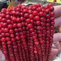 Natural Red Coral Beads Round for Jewelry Making DIY 4mm 6mm 8mm 10mm