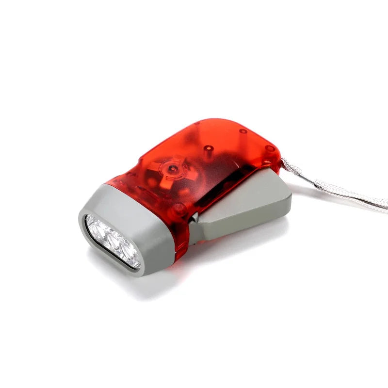 Hand-Pressed Cross-Border LED Mini Flashlight Super Bright Convenient Automatic Power Generation USB 3 Light Manual Emergency
