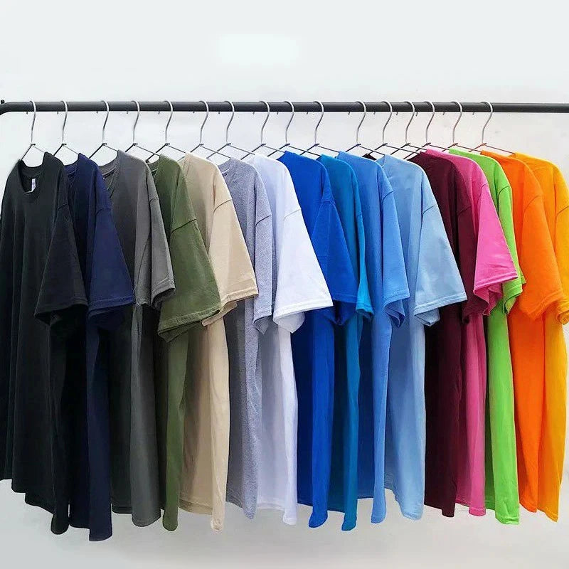 Custom Men's Short Sleeve T-Shirt Printing Personalized Brand Tee Shirts with Logo and Tag Blank T-Shirt with Customized Tag