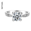 Wholesale Customized Classic Jewellery Gifts 925 Sterling Silver White Cubic Moissanite Women Rings for Engagement