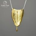 Lotus Fun 925 Sterling Silver Original Design Eternal Memory 18K Gold Bell Shaped Love Forever Pendant  Fine Jewelry for Women