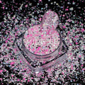 Wholesale Mixed Size Chunky Glitter Tumbler Thermo Cup Epoxy Resin Nail Polish Powder 1kg MOQ Sublimation Printing Bag Packaging
