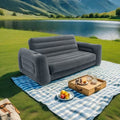 Modern Double-Seat Inflatable Sofa Chair Folding Sofa Bed Couch for Camping Outdoor Dining Parks Hotels Picnics Fishing Use