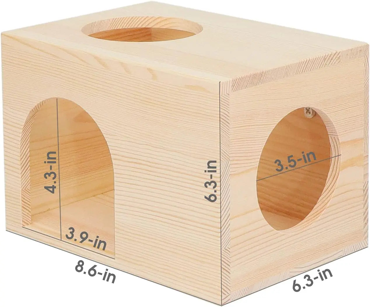 Wooden Small Animal Hideout Suitable for Velvet Mouse Squirrel Sugar Gliders