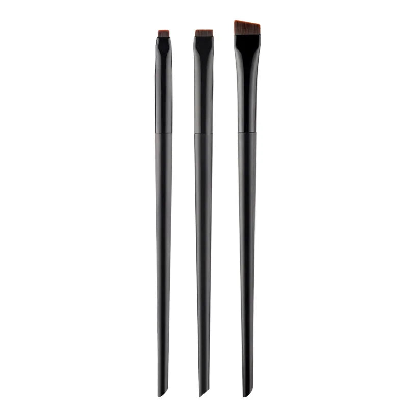 3pcs Set Makeup Brushes Ultra Fine Thin Flat Angled Flat Eye Brushes Flat Eyeliner Brush With Custom Logo