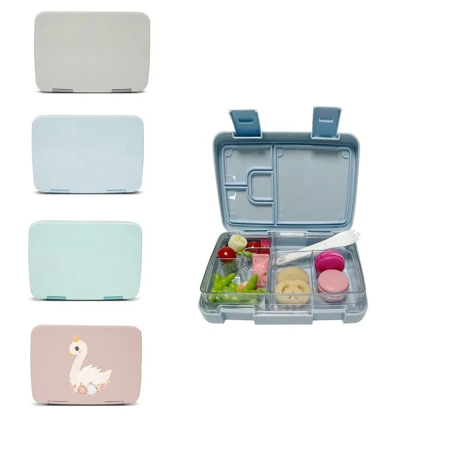Outdoor Camping Children Snack Container 0-1L Multi-Functional BPA Free Reusable Durable Microwavable Glossy Lunch Box Kids Pink