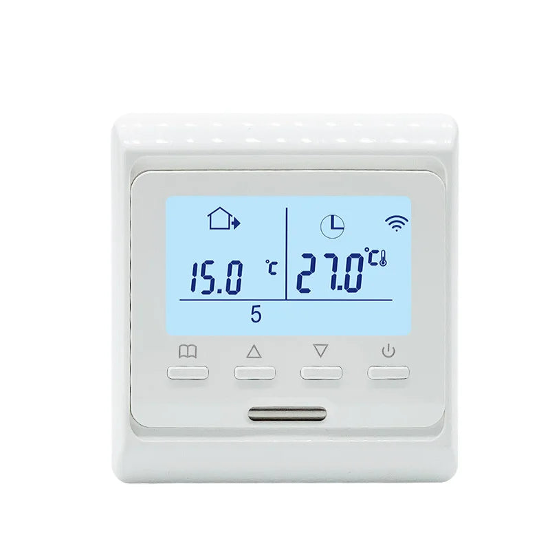 Underfloor Heating Thermostat Blue Backlight TN Screen Potential-Free Output 3A Gas Boiler Thermostat