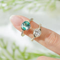 Wholesale Group Order Jewelry 9k 10K 14K Gold 7x9mm Oval Lab Grown Gemstone Engagement Ring