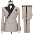 XXS-3XL Men's Suit Two-piece Wedding Groom Groomsmen Men's Suit Set Korean Version Formal Suit