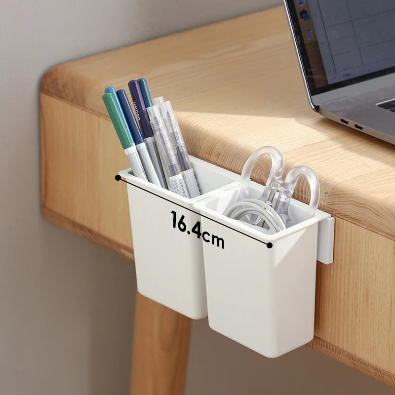 SHIMOYAMA Big Box Side Mounted Mini Hanging Storage Box White for JewelryCosmetic Brushes and Other Sundries