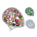 A852 Abiding Natural Gemstone Fashion Statement Jewellery Women Wedding 925 Sterling Silver Ring Jewelry