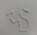VIANRLA Simple Bracelet 925 Sterling Silver Twisted Link Chain Bracelet Stacking Bracelet