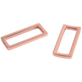 Ivoduff 1.5 Inch Rose Gold Rectangle Ring Buckle for Purse Flat Rectangle Shape Ring for Handbag