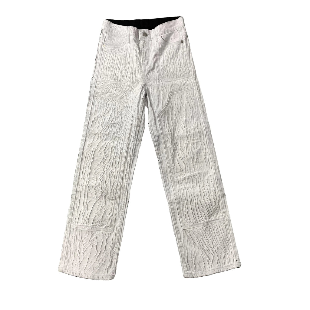 DENIMGUYS Custom Fashion Design Men Crack Waxed Denim Punk Style Loose Man Streetwear Jeans