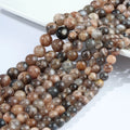 JSES Natural Black Golden Sunstone 6 8 10mm Loose Beads for Jewelry Making Beads Manufacturers Wholesale Stone Crystal Beads