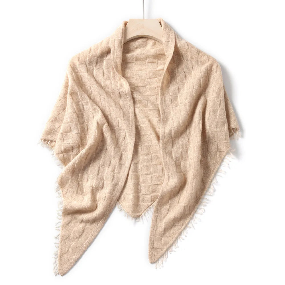 Triangle Fine Cashmere Scarf Soft Warm Cozy Scarf for Her 100%Cashmere Triangle Scarf
