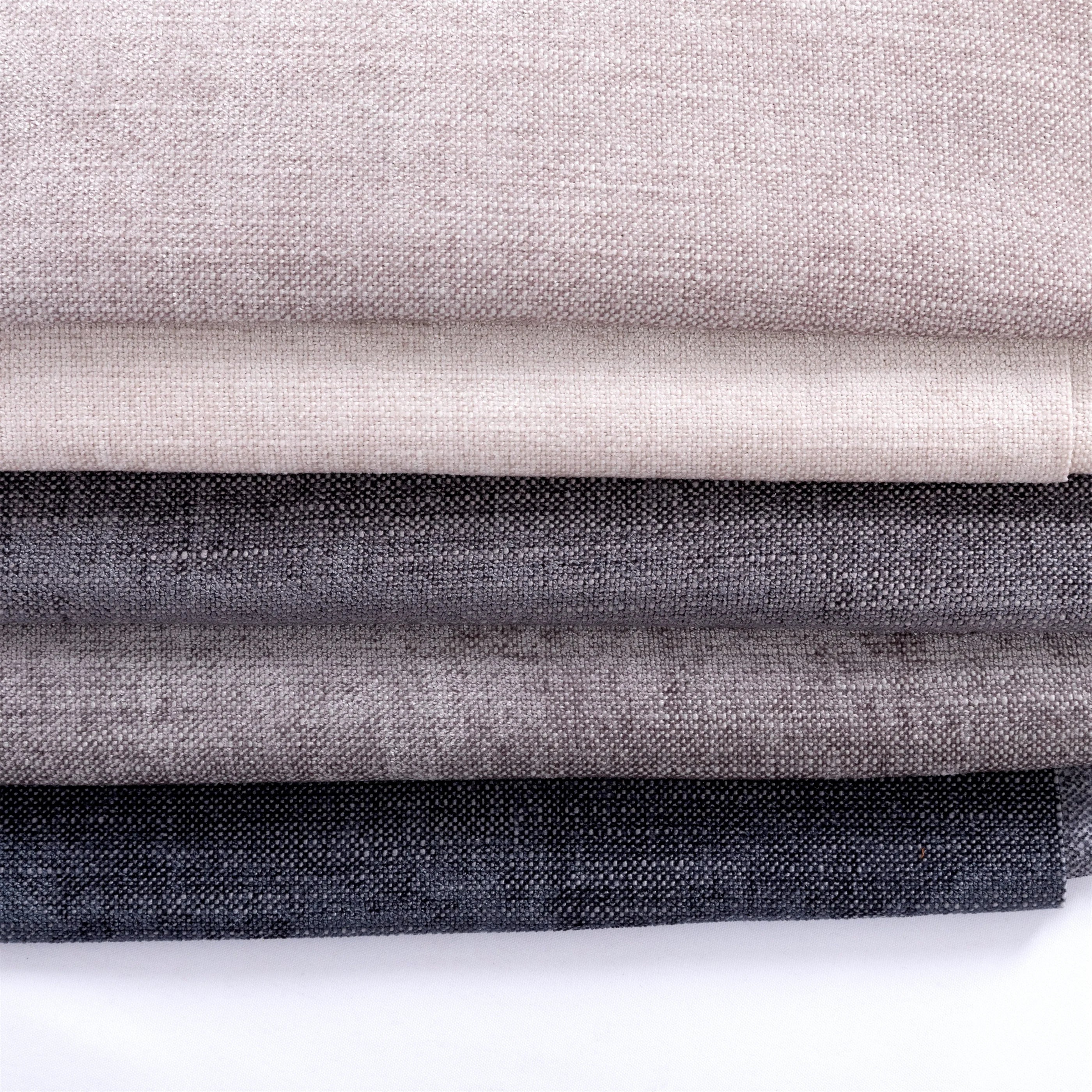 Available Ready Stock Chenille Linen Look Imitation Linen Faux Linen 100% Polyester Anti-static 150D Sofa Fabric