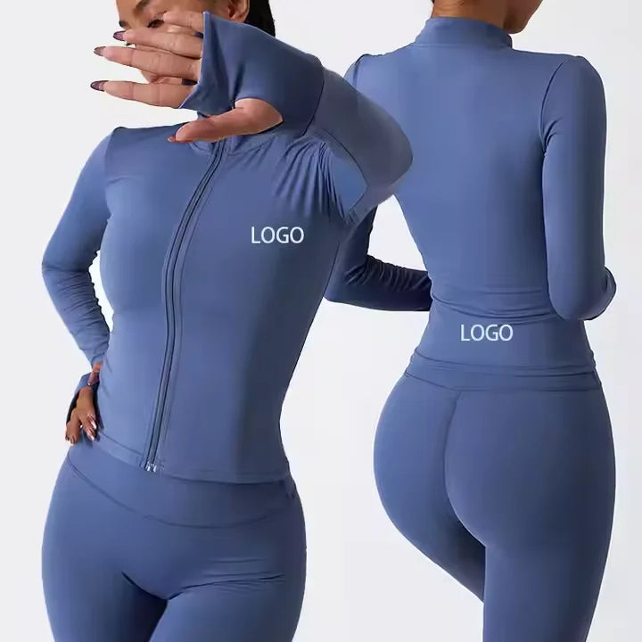 Bnice 6116 Custom Sportswear New Spandex High Waist Yoga Wear Sports Pant Womens Gym Jacket Seamless Long Sleeve Activewear Set