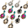 HOVANCI 4 Fashion Jewelry Boho Vintage Rhinestone Dangle Earrings Luxury Jeweled Full Colorful CrystalPendant Earrings for Women