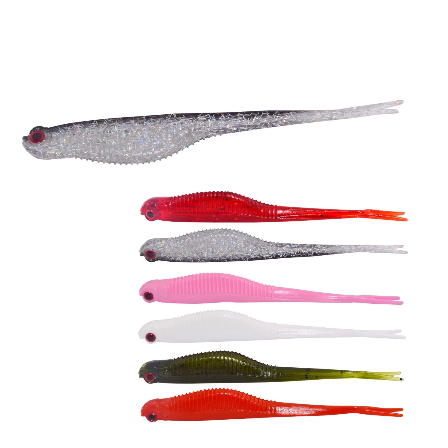 Soft Bait 130mm 7g 4pcs Fishing Worms Larvae Aritificial Wobblers Swimming Silicone Bass Bait for Jerking Fishing Tackle