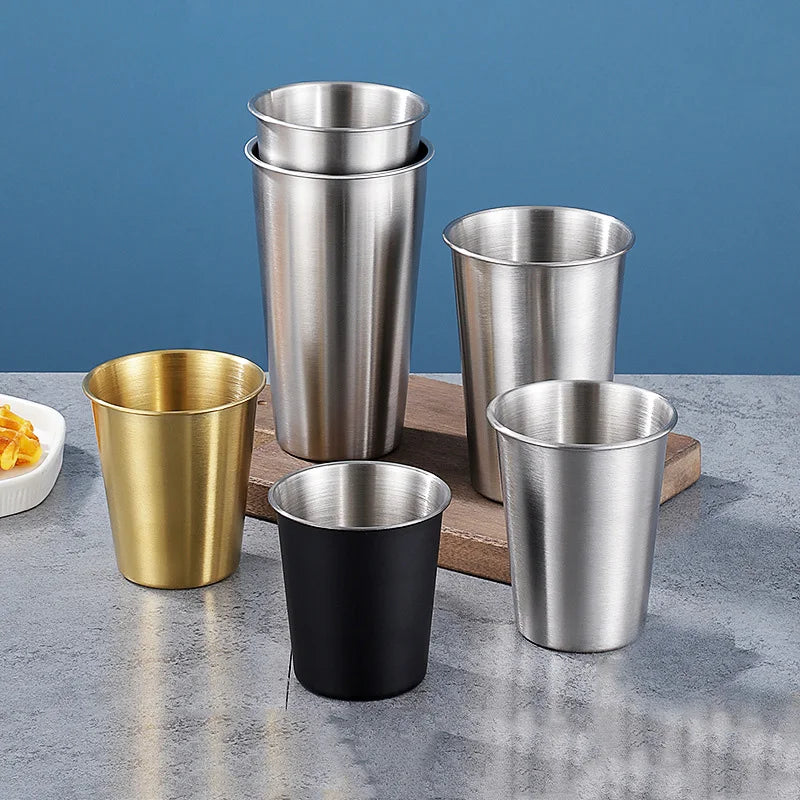Lihong Metal Gold Beer Cup Vacuum Coffee Mug Water Drinking Bottle Reusable Stainless Steel Tumbler Cups in Bulk