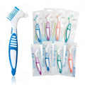 Oral Care Premium Angled Double Sided Denture Cleaning Brushes False Teeth Cleaner