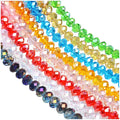 JC Yiwu Factory Price Bracelet and Necklace Making Glass Crystal Faceted Rondelle Beads