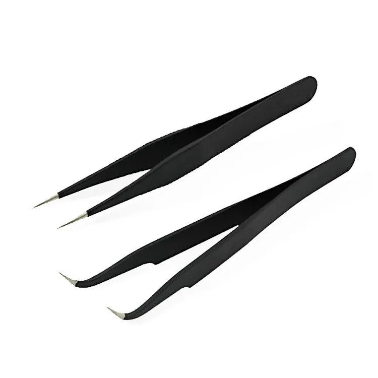 Stainless Steel Straight Nail Tweezers with Slanted Tip Rhinestone Picker Manicure Nail Art Tool