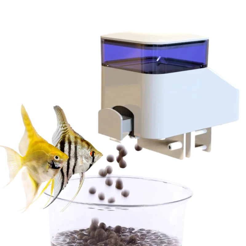 High Performance Automatic Fish Auto Feeder with Charge-Powered Eco-Friendly Design LCD Display Time Setting