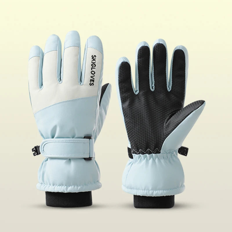 New Design Winter Warm Sports Snowing Non-slip Touchscreen Custom Kids Children Skiing Gloves