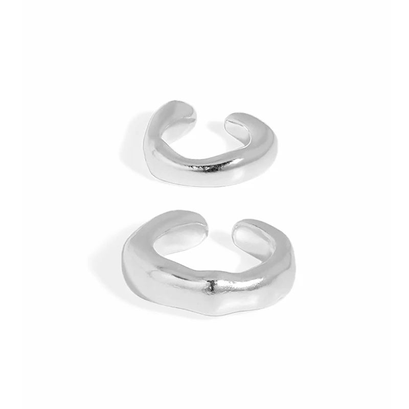 No Piercing Mini Irregular Tiny Hoop Everyday Minimal Bold Tiny Hoops Gift for Her Simple Ear Cuff Irregular Shaped Ear Cuff