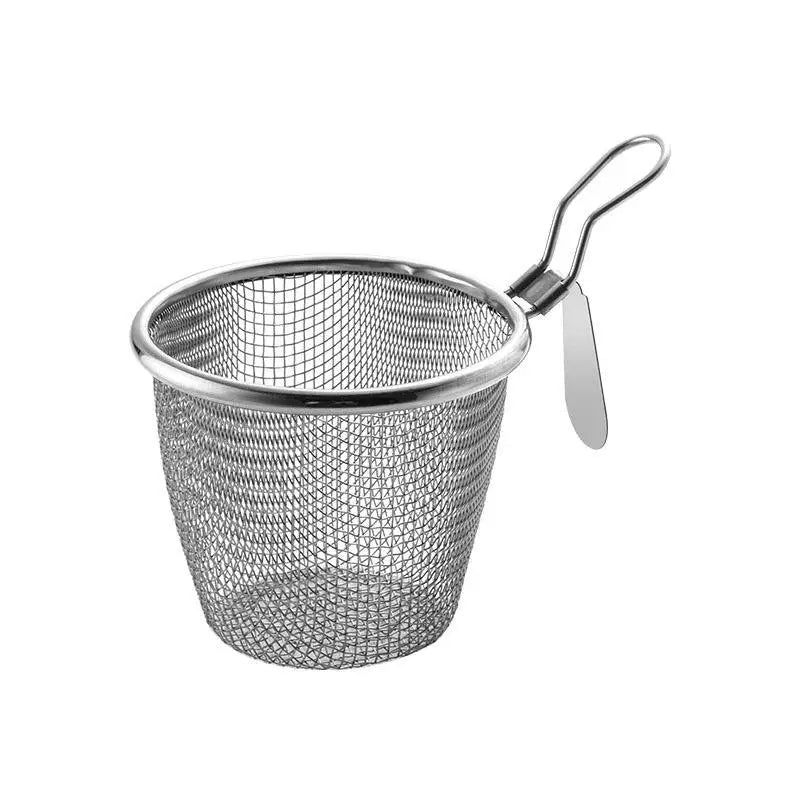 Stainless Steel Strainer Hotpot Oil Soup Filter Spoon With Hook and Deep Filter Basket