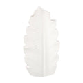 Nordic Style White Ceramic Flower Vase with Leaf-Design Porcelain for Home Decoration-Living Room Garden Outdoor Christmas Style