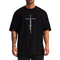 Custom Logo Oversized Loose Shirt Men Drop Shoulders Short Sleeve Gym Bodybuilding Fitness T-shirt Quick Dry Mesh Sport Tee Tops