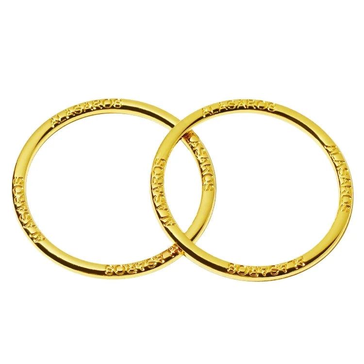 Fashion Underwear Accessory Round Rings Gold Plated Private Name Circle Buckle Adjuster for Female Swimsuit