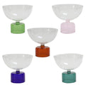 Wholesale Fancy Decorative Salad Dish Dessert Bowl Colorful Stem Ice Cream Glass