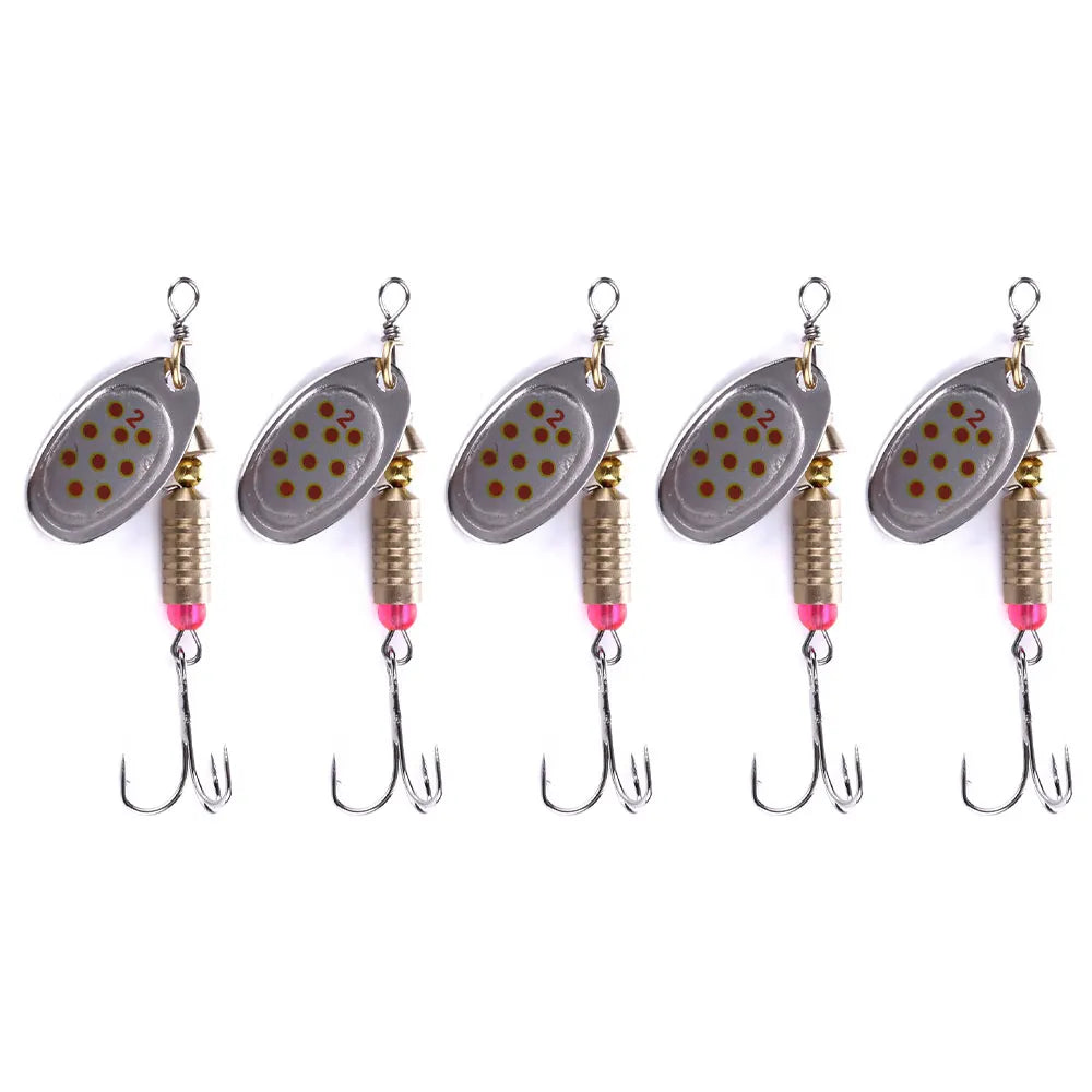 Factory Price 6.3cm 5.1g Metal Spoon Spinner Bait Fishing Lure with Treble Hook