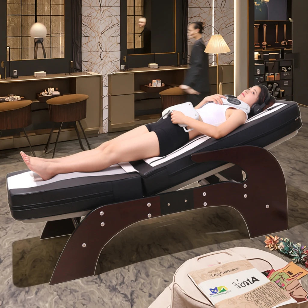 Hot Pick Chiropractic Eco-friendly Therapeutic Jade Roller Spa Massager Chair 4d Massage Table Infrared Stone Heating Salon Bed