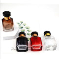 High-End 30ml Gradient Color Glass Perfume Bottle Portable Empty Cosmetic Spray Bottle Paperboard for Refills Stamping Printing