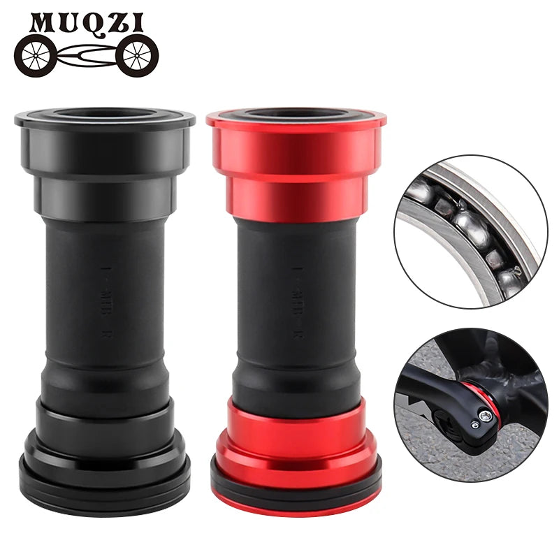 MUQZI Press-in Type Road Mountain Bike Bottom Bracket 90-92mm Waterproof  Crank Bottom Brackets