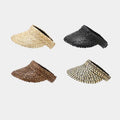 Women Handmade Raffia Sun Visor Hat for Women Ladies Sunscreen Lady Holiday Beach UV Protection Topless Straw Hat Sun Au