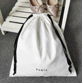 Custom Cotton Linen Drawstring Dust Bag Security Feature for Handbag Shoe Storage Custom Logo Printed Travel Gift Shopping Pouch